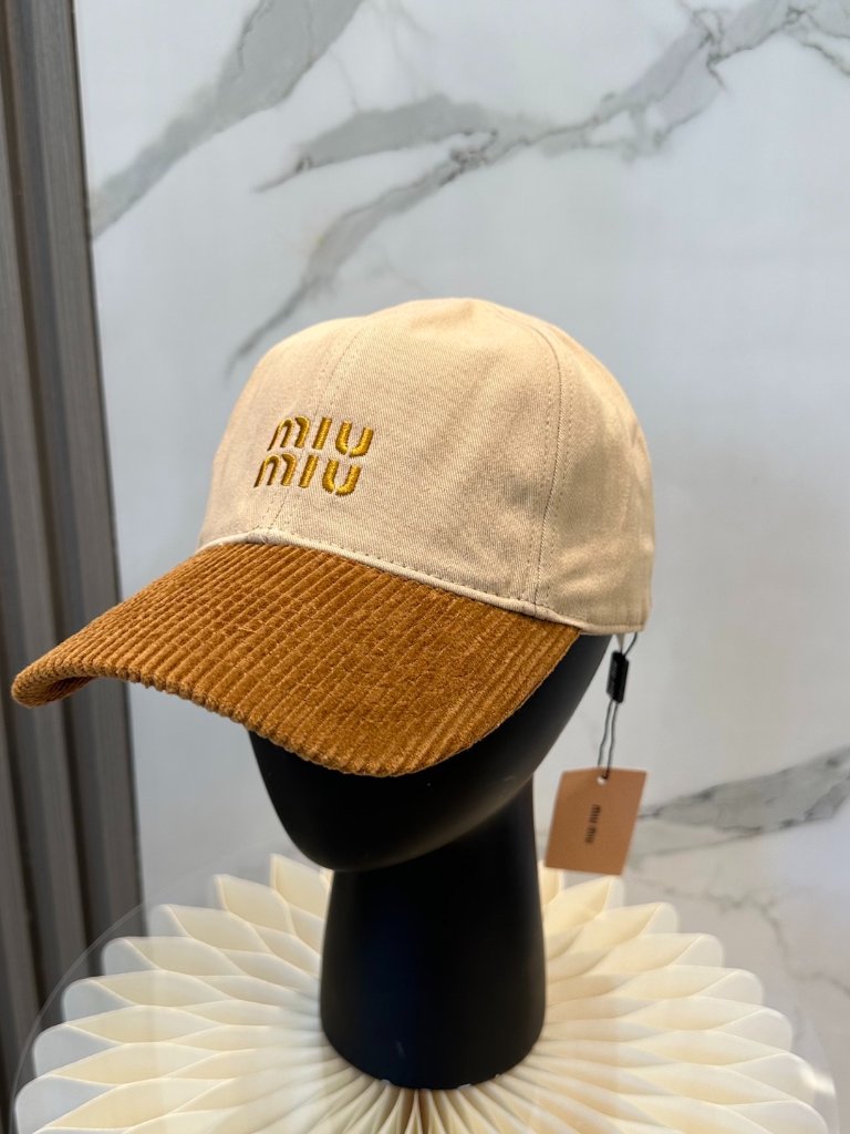 Miu Miu Summer Embroidered Logo Baseball Cap